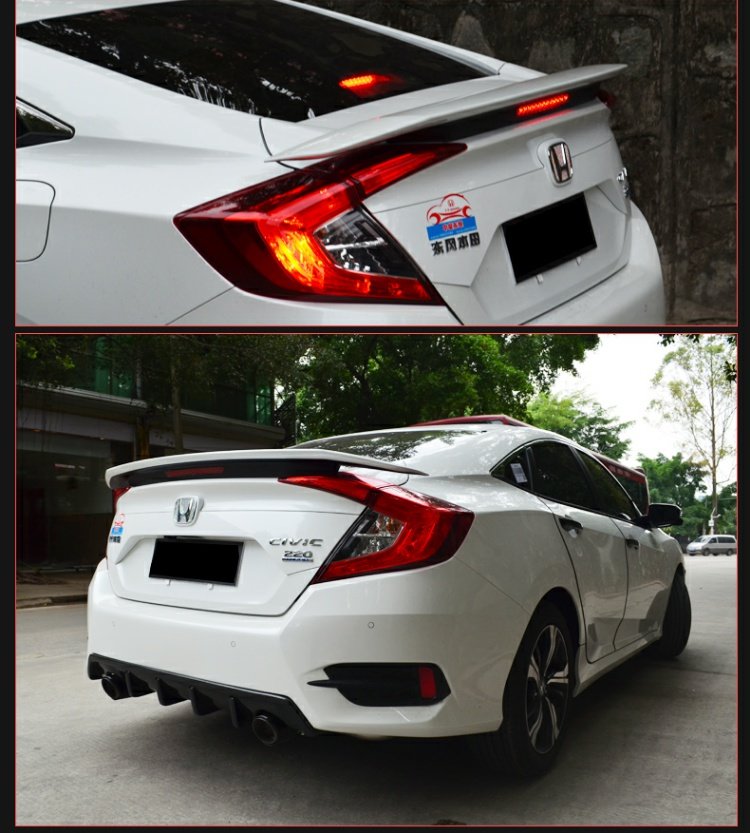 2016 Honda 10th thế hệ Civic tail Thái Lan phiên bản rs với ánh sáng đuôi sửa đổi cánh gió miễn phí đấm sơn hai màu