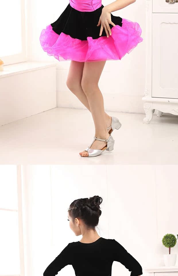 Mới của trẻ em váy khiêu vũ Latin dài tay cho thấy mùa thu và mùa đông Quần áo tập nhảy Latin cửa hàng trang phục hóa trang trẻ em