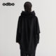 odbo/ODIBIO ເສື້ອຄຸມຂົນສັດແມ່ຍິງດູໃບໄມ້ລົ່ນແລະລະດູຫນາວຂອງແມ່ຍິງທີ່ມີຂົນສັດທີ່ມີຄວາມຍາວກາງສອງດ້ານ