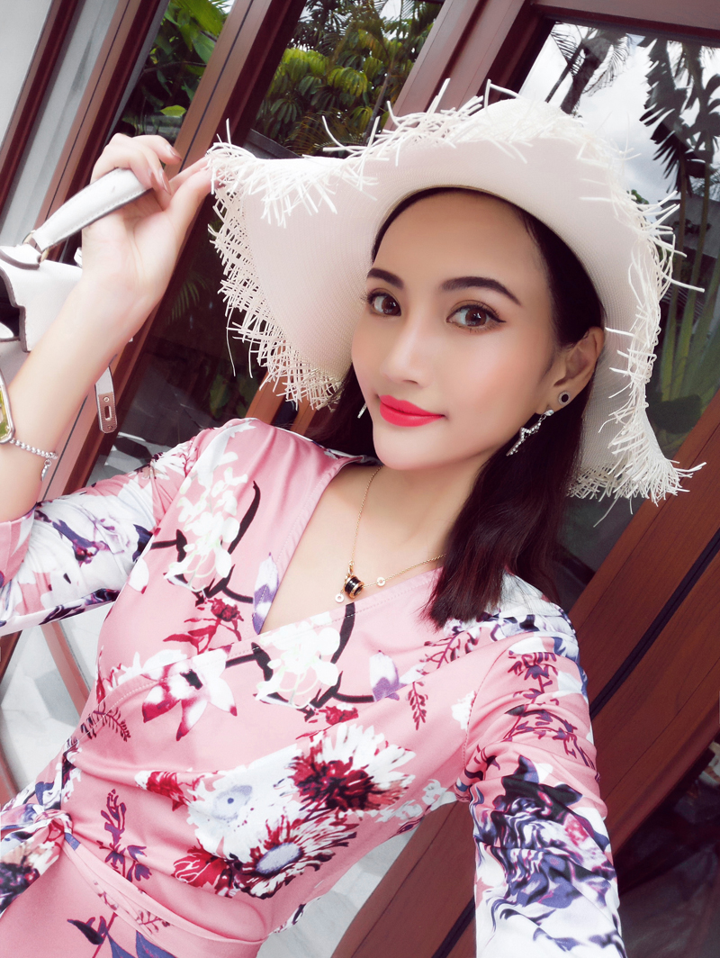 Kích thước lớn giảm béo mm Jumpsuit boho váy dài kỳ nghỉ bên bờ biển một mảnh váy quấn váy đi biển Bali váy hạ eo công sở	
