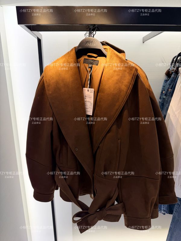 New Arrivals in September: Zara Domestic Purchasing Service for Women's Clothing, Long-Sleeve Lapel Suede Texture Jacket 8372303 704 New Arrivals in September: Zara Domestic Purchasing Service for Women's Clothing, Long-Sleeve Lapel Suede Texture Jacket 8372303 704