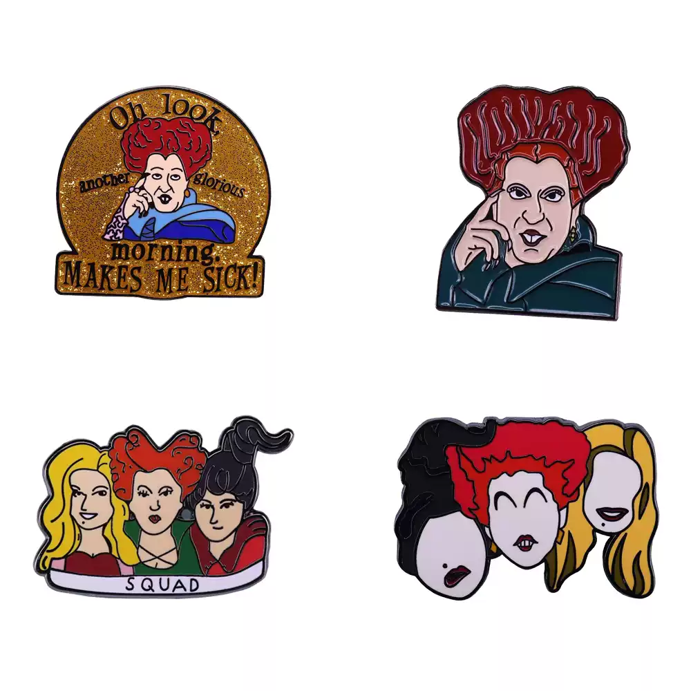 个性创意女巫也疯狂胸针珐琅别针万圣节徽章礼物饰品