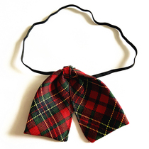 Shenzhen unified primary school uniforms womens autumn and winter dresses collar flower matching plaid bow tie accessories