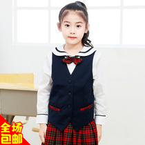 Shenzhen primary school dress womens vest autumn and winter uniform jacket matching vest vest uniform school uniform