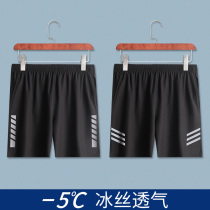 Three-point shorts mens sports quick-drying ice silk summer running marathon loose track and field fitness training 3 points Sports