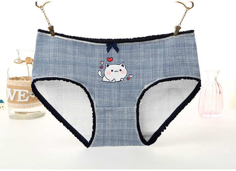 Bốn mùa phim hoạt hình anime cotton eo thấp cô gái đồ lót sinh viên cotton kích thước lớn eo chất béo tóm tắt hộp quà tặng quần lót nữ đẹp
