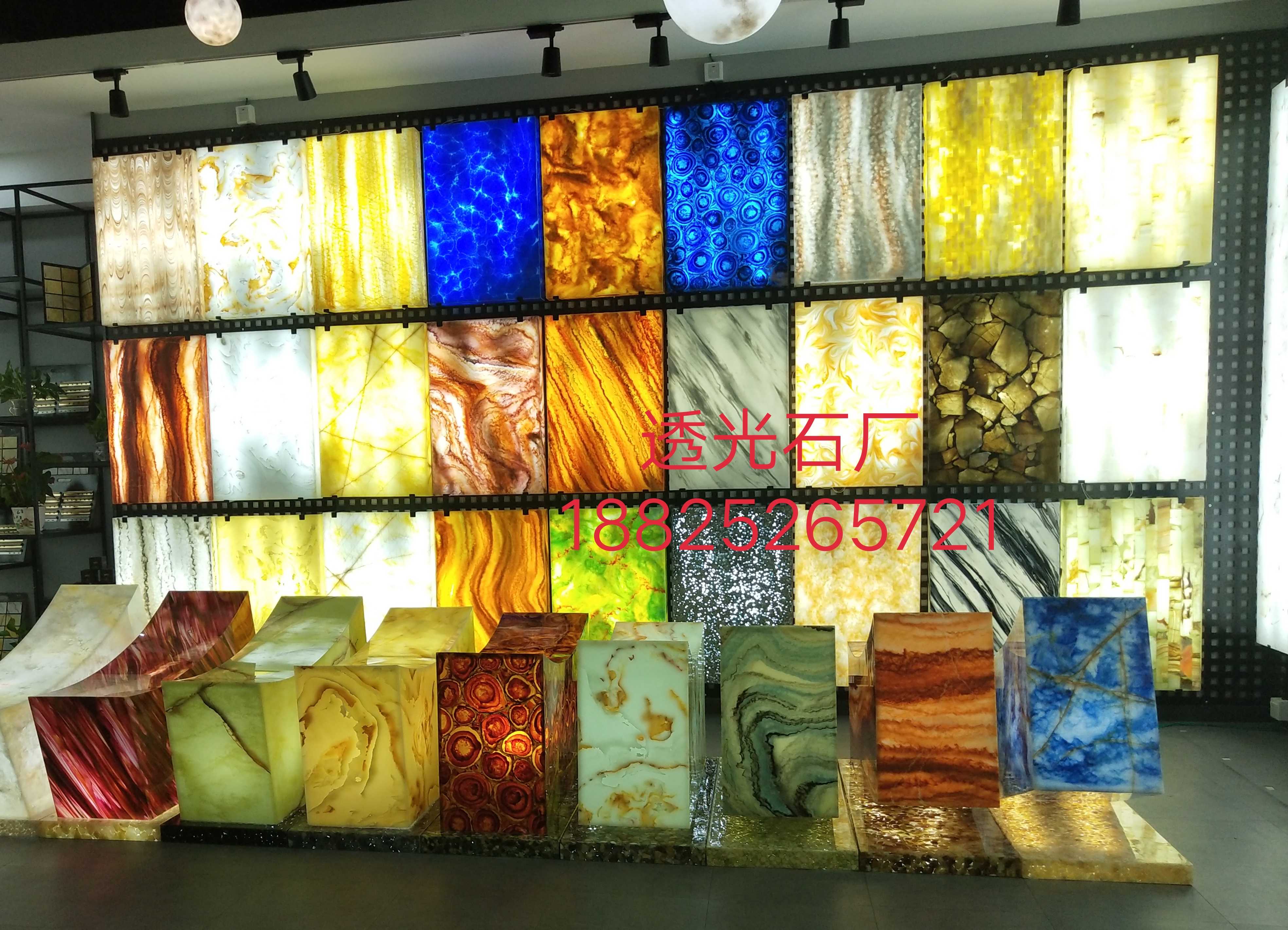 Translucent stone translucent plate imitation natural jade slate stone suspended ceiling decoration ceiling aisle door head man-made can be customized