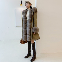 KC home 2020 winter new medium-long otter rabbit hair liner Parker clothing female detachable anti-season fox hair coat