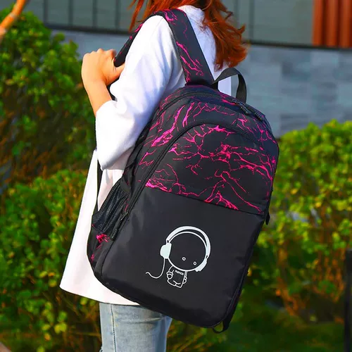 Вместительный и большой школьный рюкзак подходит для мужчин и женщин, модный трендовый ранец, для средней школы