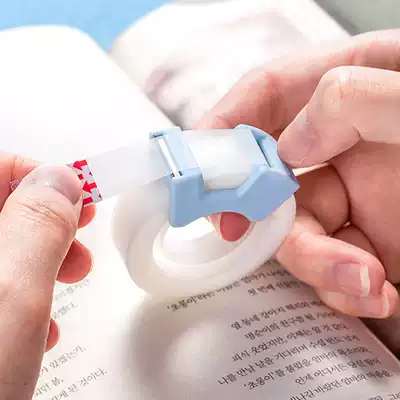 Del tape cutter set invisible transparent and paper clip student square portable belt seat cutter 30112