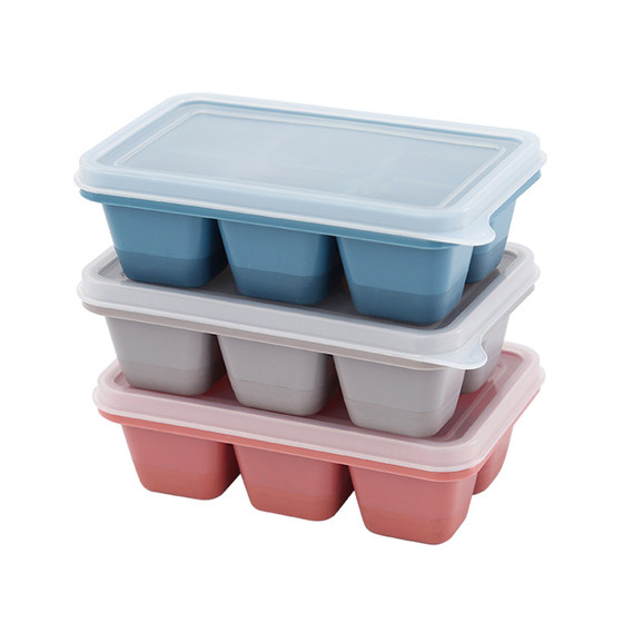 실리콘 아이스 박스 아이스 큐브 금형 냉장고 대용량 가정용 얼음 저장 상자 뚜껑 냉동 아이스 큐브 유물 얼음 트레이 아이스 가방