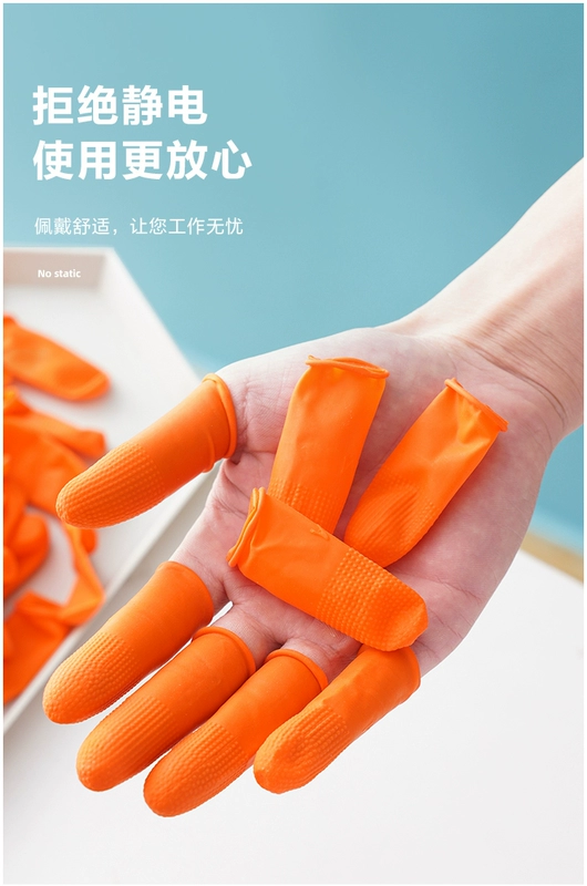 Bao ngón tay bảo vệ bảo hiểm lao động chịu mài mòn cao su dày chống trượt bảo vệ ngón tay Bao ngón tay hình xăm dùng một lần bao ngón tay bao bảo vệ