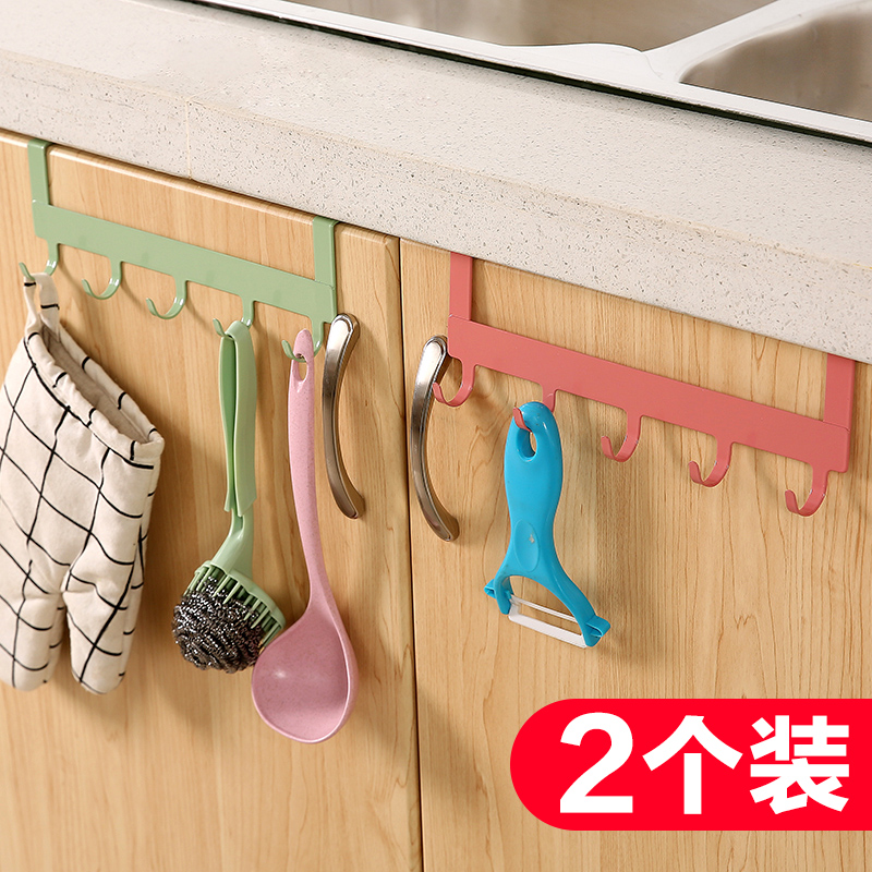 Kitchen Home Overall Closet Door Hook Door Back Style Free-to-punched shelve Bedroom wall-mounted Rear Clothing Cap Rack