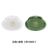 Белый, зеленый, 100 штук