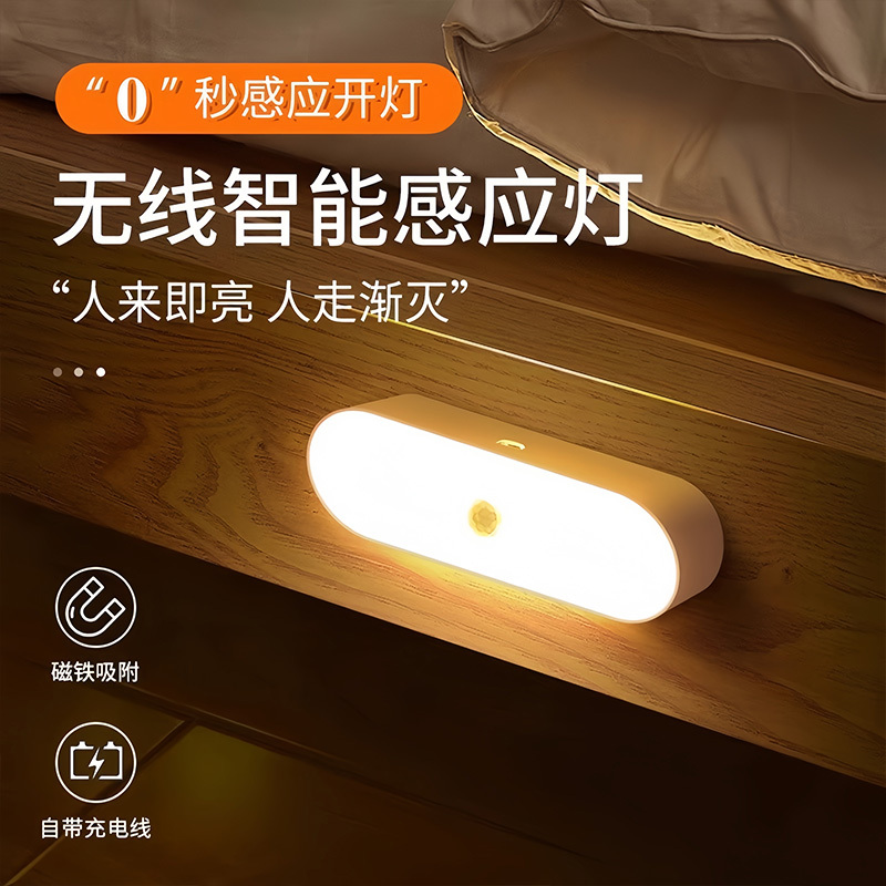 Human Body Sensor Night Light, Smart Rechargeable Voice-Activated Light, Wireless Home Corridor Wall Sensor Light for Nighttime Use Human Body Sensor Night Light, Smart Rechargeable Voice-Activated Light, Wireless Home Corridor Wall Sensor Light for Nighttime Use