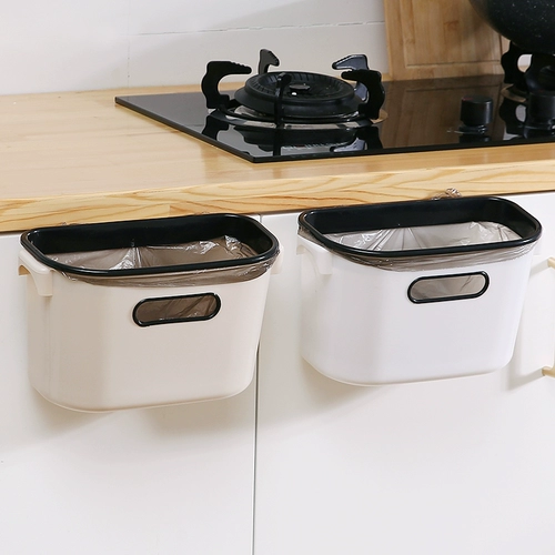 Кухонный настенный мусорный бак, небольшой бытовой шкаф, дверной мусорный бак для ванной комнаты, пластиковая корзина для мусора без перфорации