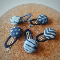 New Indian extension dyeing plant blue dyeing pure handmade hair accessories small fresh student cute children womens hairpin blue