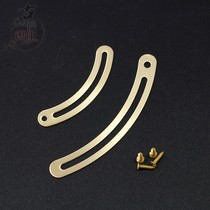 Brass Chinese antique jewelry box strut small thousand pounds hinge gift box Mahogany small box rod connecting piece