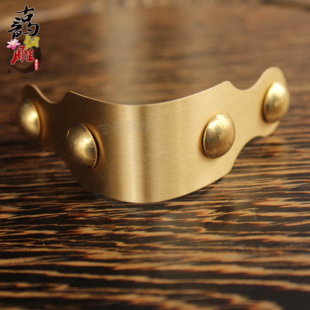 Pure brass Chinese Antique Jewelry Box Giftwooden door wooden box decorated round corner copper packet corner corner corner corner flower