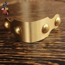 Pure brass Chinese antique jewelry box Gift box Wooden door Wooden box Decorative edging rounded copper sheet Corner code corner flower