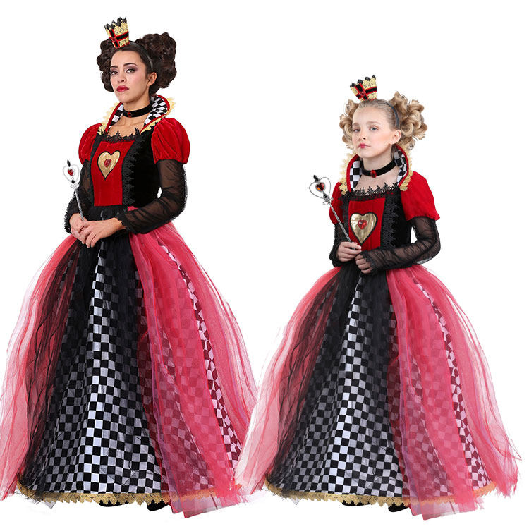 Children's Day Halloween Alice in Wonderland stage show adult children charming Queen of Hearts dress up