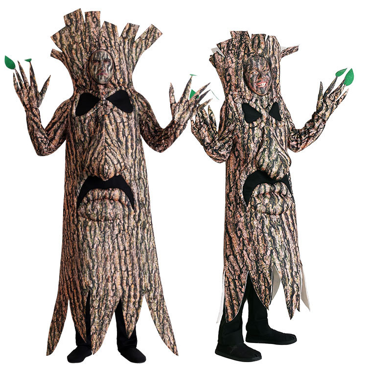 Halloween Carnival School Performance Costumes for Adults and Children, Tree Monster, Tree Spirit, Parent-Child Costumes