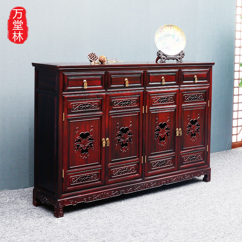 Mahogany antique furniture South American sour branch two three four door shoe cabinet Chinese shoe rack solid wood integral cabinet bucket door cabinet