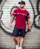 Brother Sports thun Slim Thể thao Bóng rổ Áo thun mỏng Thở Quần áo Cơ bắp Đàn ông Vòng eo Cổ ngắn Tay áo