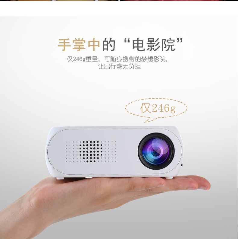 Máy chiếu gia đình Mini Mini Mini 3D Rạp hát tại nhà Ký túc xá Wifi không dây Điện thoại HD - Máy chiếu