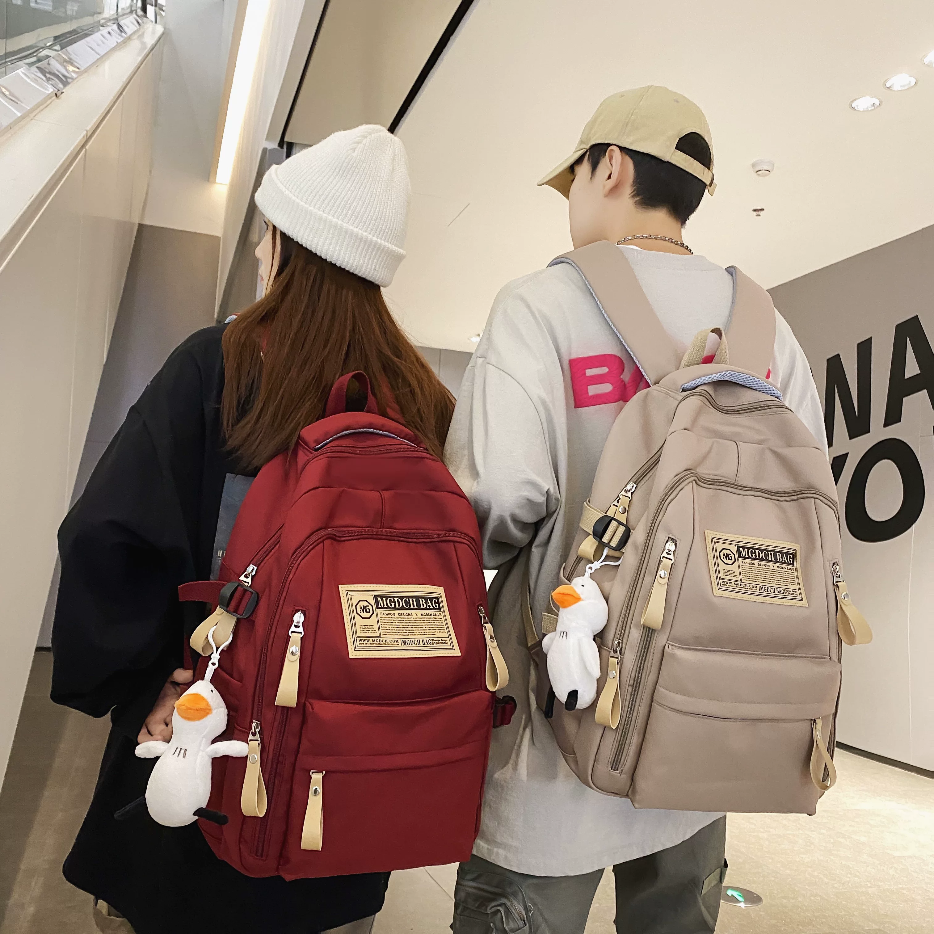 Capacious backpack, shoulder bag, small bag, laptop, for secondary school, for students
