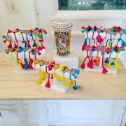 SHOUROUK tùy chỉnh pha lê đính cườm mặt cười dây kẹo màu loạt phải có vòng tay handmade
