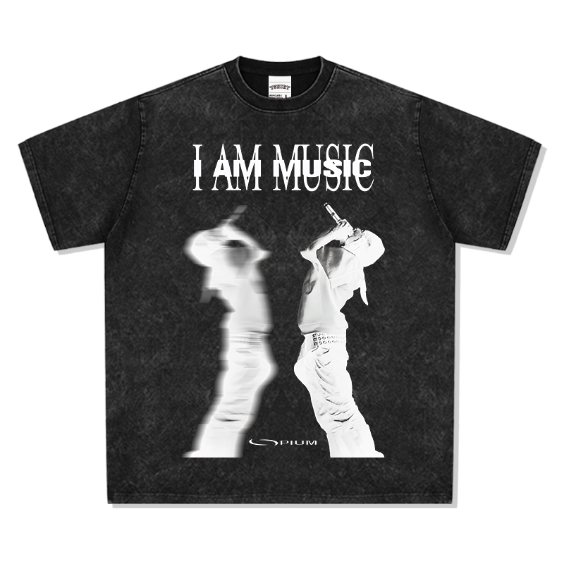 Playboi Carti Short-Sleeved I Am Music Opium Yvl American High Street Heavyweight Hip-Hop Pure Cotton T-Shirt