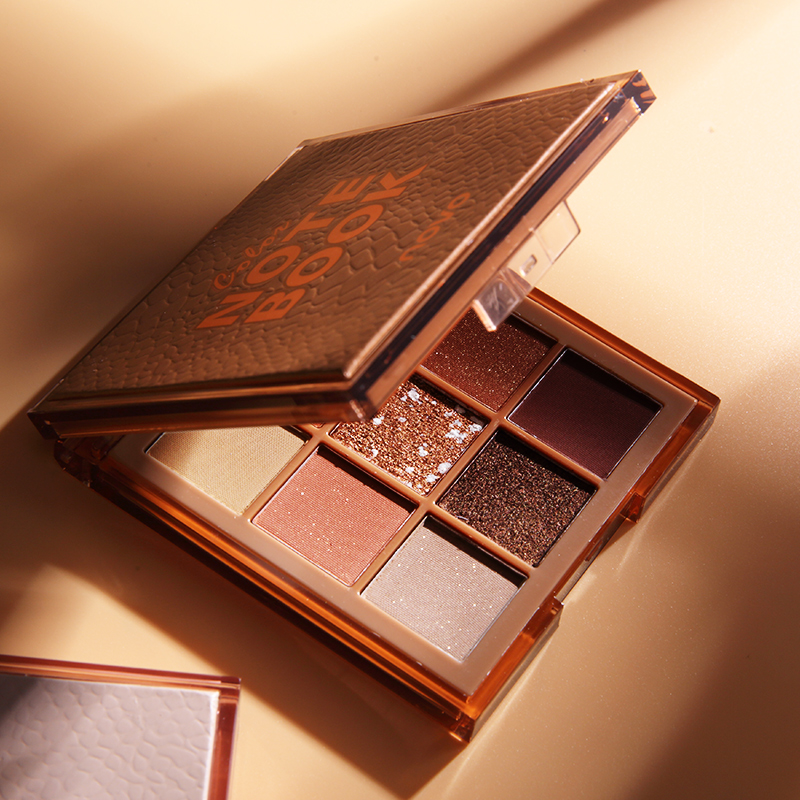 NOVO5324 color notebook nine-color eye shadow tray easy to color without caking, delicate, shining, high color rendering