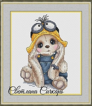 (Tuanbao cross stitch drawing printing) Bunny long-eared cute rabbit series 24 pilot rabbit heavy painting color picture