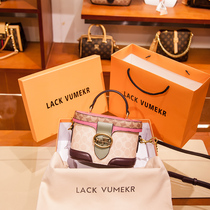 Hong Kong LACKVUMEKR genuine leather handbag bag for women 2021 new fashion bucket bag makeup inclined satchel bag