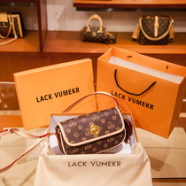 Hong Kong LACKVUMEKR small crowddesign genuine leather old flower law stick bag 2021 new tide single shoulder inclined satchel bag woman