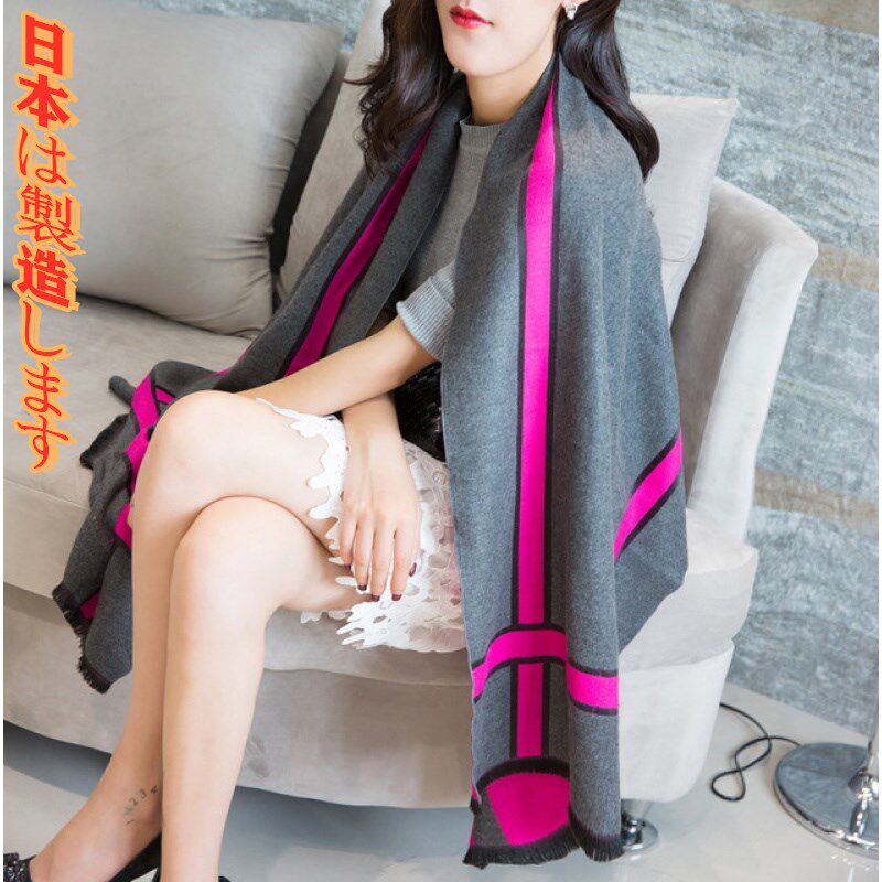 New Japanese scarves women winter imitation cashmere thickened warmth dual-use spring and autumn long version of the neck lady shawl