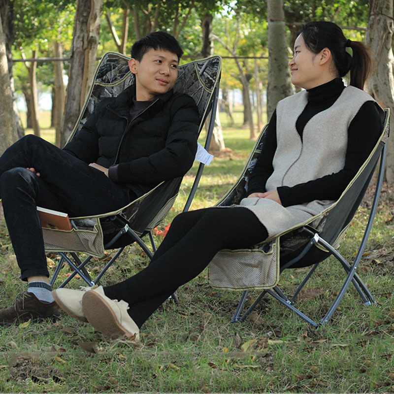 Outdoor Folding Chair Portable Backrest Fishing Chair Stool Field Camping Courtyard Fine Arts Writing Raw Moon Reclining Chair