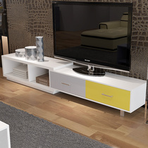 Color creative retractable TV cabinet Small apartment modern simple living room household retractable floor cabinet film and television cabinet