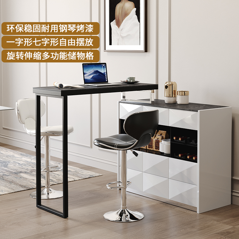 Light and luxurious table Table Plate Domestic Wine Cabinet Integrated Modern Minima Dining Cabinet Living-room Living-room Dining Room Cabinet Dining Room Genguan