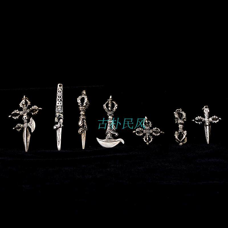 Vajra Drops the Devil's Pestle Amulet Pendant Tibet Hanging Necklace Vajra Pestle Nepalese Dharma Accessories