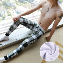 Camouflage mens autumn pants tight warm pants mens cotton plus velvet thickened youth trend inside wear close-fitting personality leggings