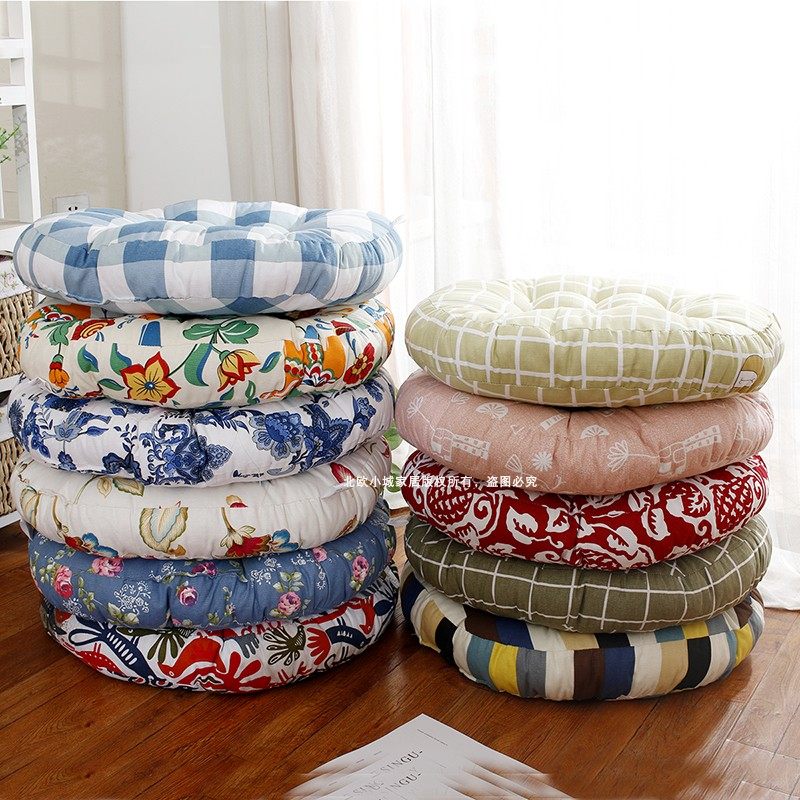 Thickened Round Cushion Cotton Hemp Bushel Floating Window Mat tatami Fat Subcushion National cloth Art Baie Mat Tea Building Yoga Mat