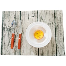 American countryside retro dining cloth table cloth imitation wood grain creative personality dining cushion dark wood grain photo-prop background