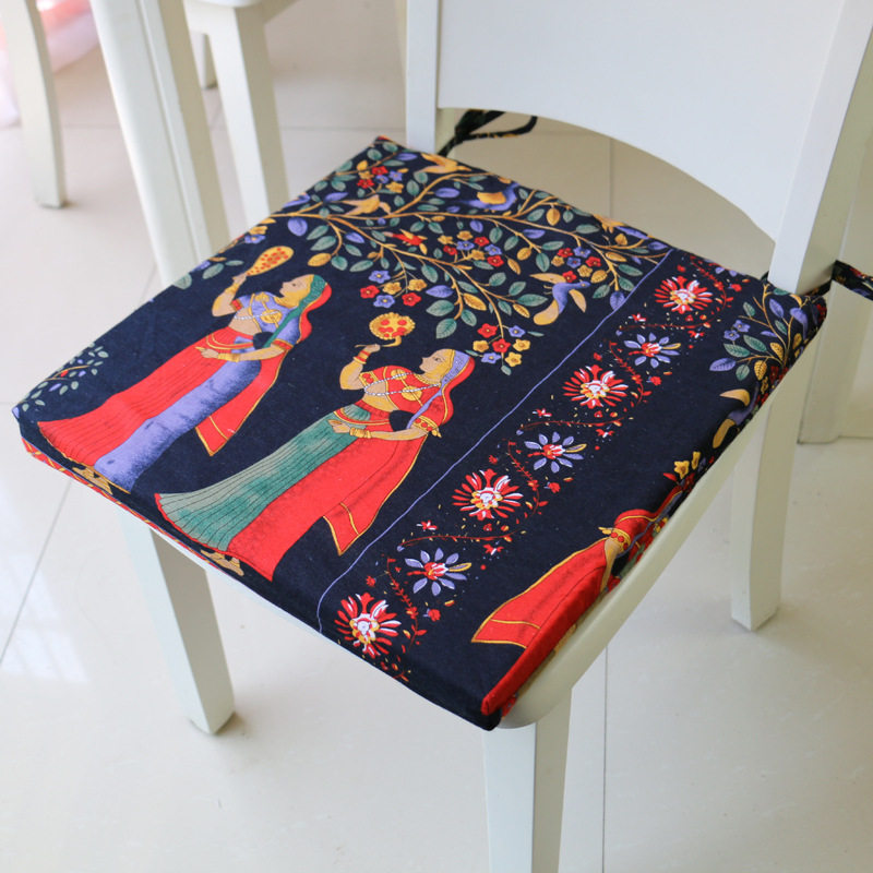 Moroccan National Wind Cotton Linen Chair Cushion Dining Chair Cushion Seat Cushion Office Stool Cushions Southeast Asia Cushion Sofa Cushion