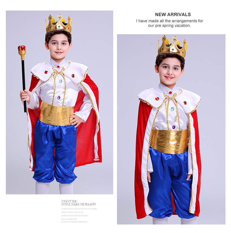 Trang phục Halloween cho trẻ em Chàng trai Vua Dress Up Princes Dress Mẫu giáo Fancy Dress Party Performance Dress bộ trang phục múa bale đáng yêu