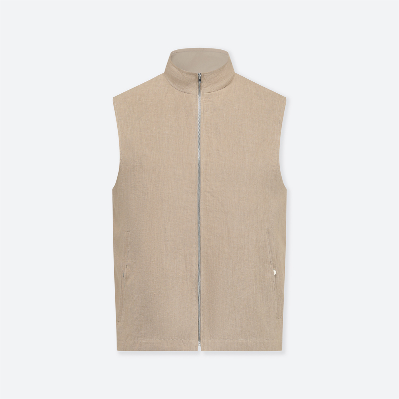 Richesmaitien Zegn Same Style Brown 100% Rain Dew Linen Business Casual Old Money Style Vest Richesmaitien Zegn Same Style Brown 100% Rain Dew Linen Business Casual Old Money Style Vest