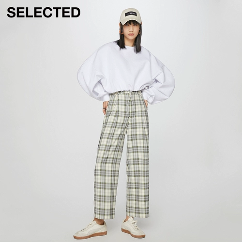 Выбранная Слейд Новая ретро -ретро -клетчатые складываемые плиссированные складки всех брюк девочка | 421118002