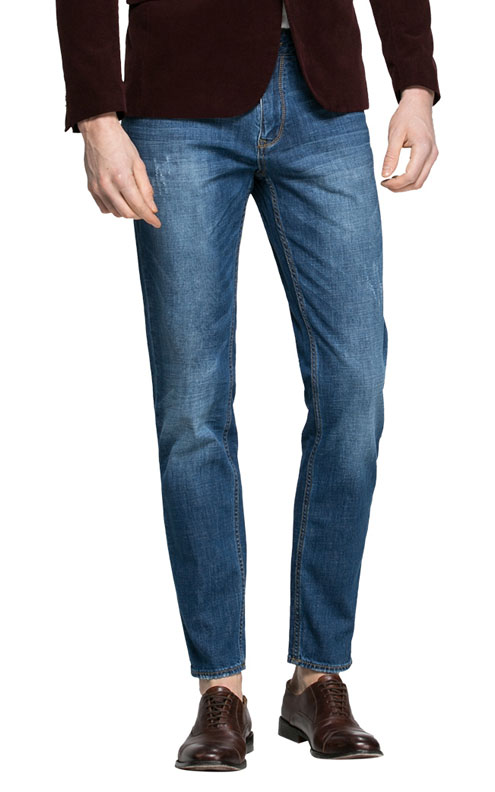 Jeans pour jeunesse pieds Slim SELECTED en coton pour printemps - Ref 1484766 Image 15