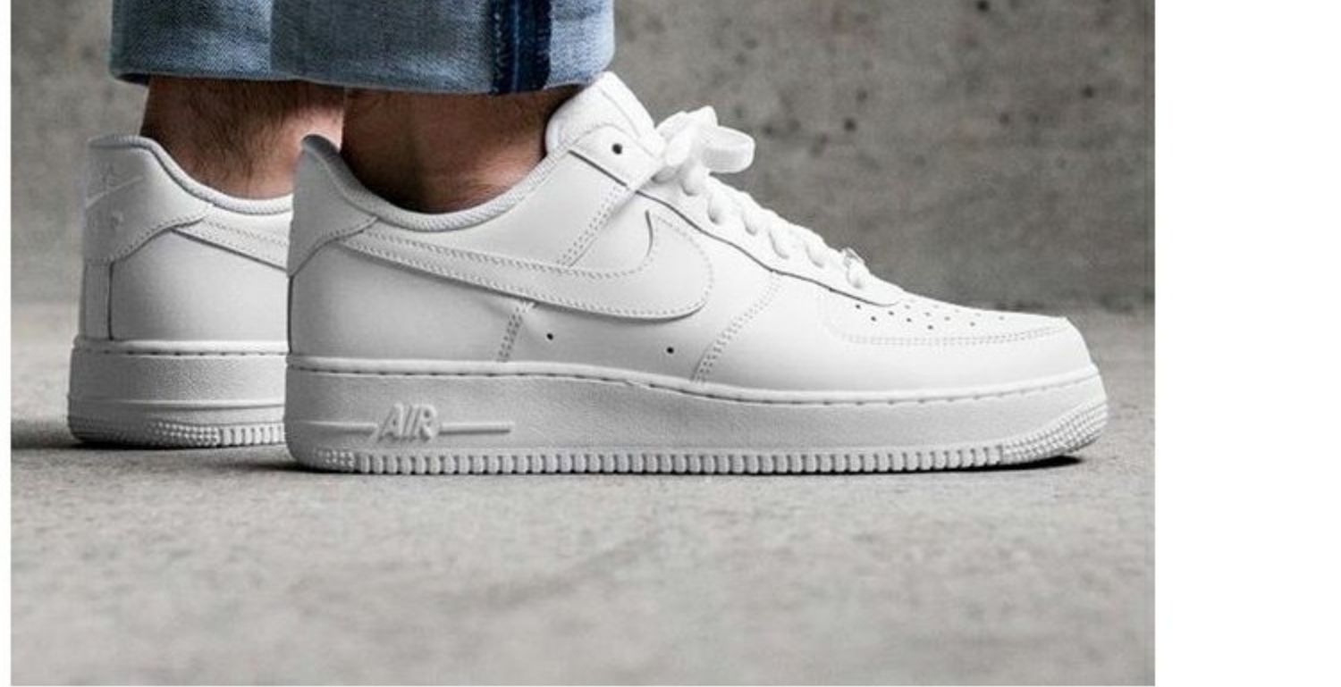 Spree Nke / Nike Air Force AF1 Air Force Số 1 Giày thông thường Smiley BQ9044-100 - Dép / giày thường giay the thao nu
